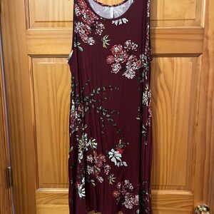 Elegant Floral Sleeveless Dress
